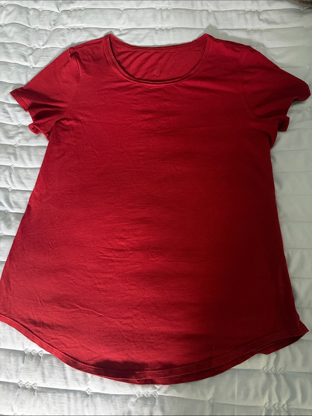 lululemon athletica Red Short Sleeve Crew Tee